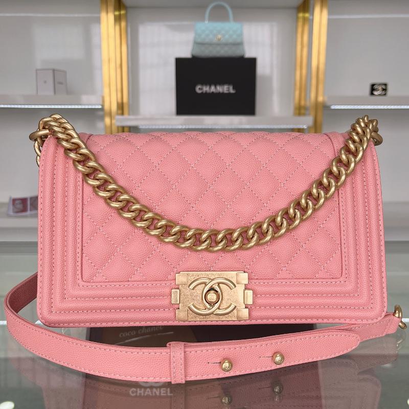 Chanel 2.55 Classic A67086 Fine ball patterned diamond grid light pink gilded buckle